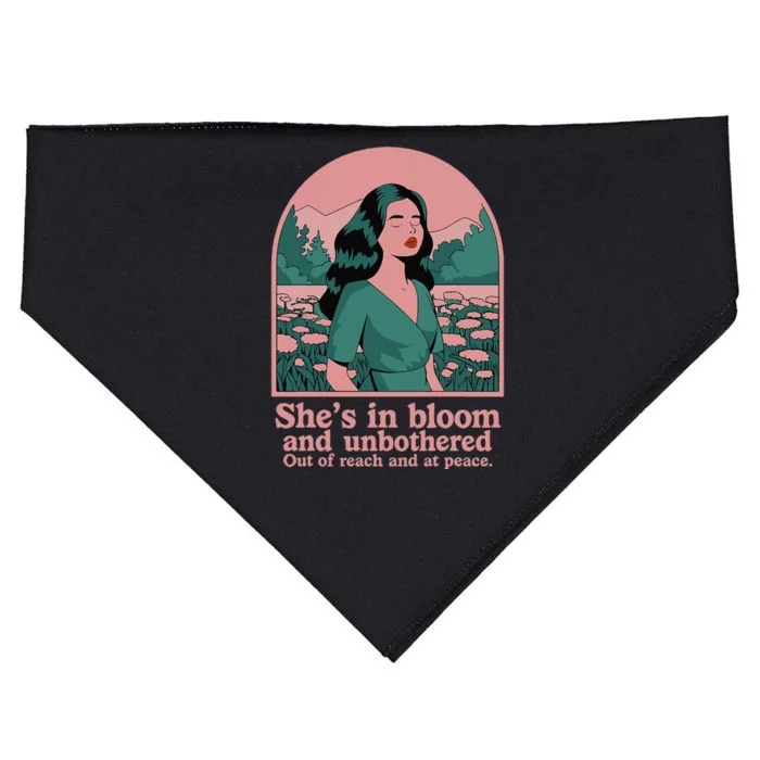 She’S In Bloom And Unbothered Out Of Reach And At Peace USA-Made Doggie Bandana