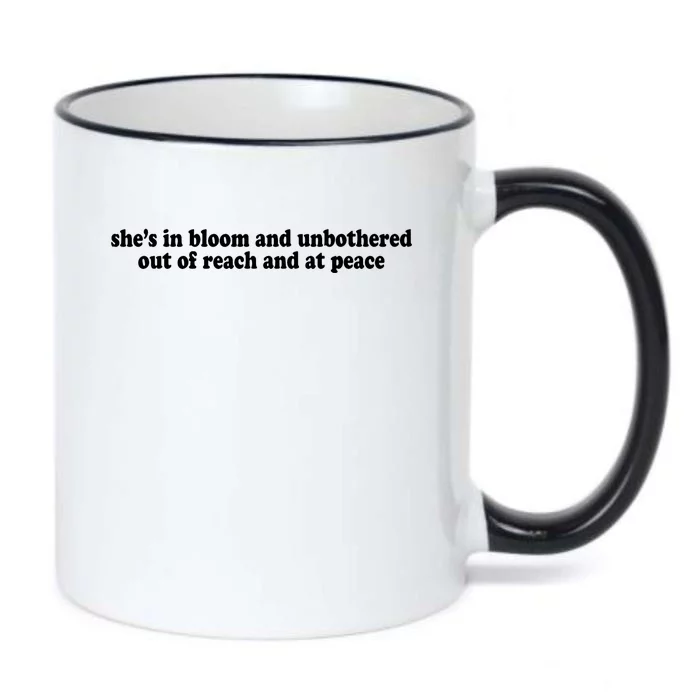 She’S In Bloom And Unbothered Out Of Reach And At Peace Black Color Changing Mug