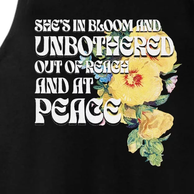 She’S In Bloom And Unbothered Out Of Reach And At Peace Ladies Tri-Blend Wicking Tank