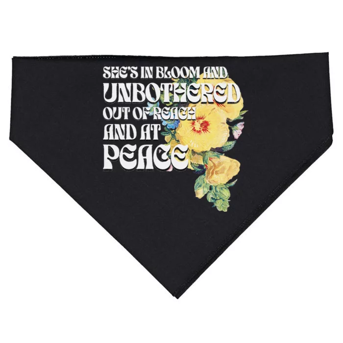 She’S In Bloom And Unbothered Out Of Reach And At Peace USA-Made Doggie Bandana