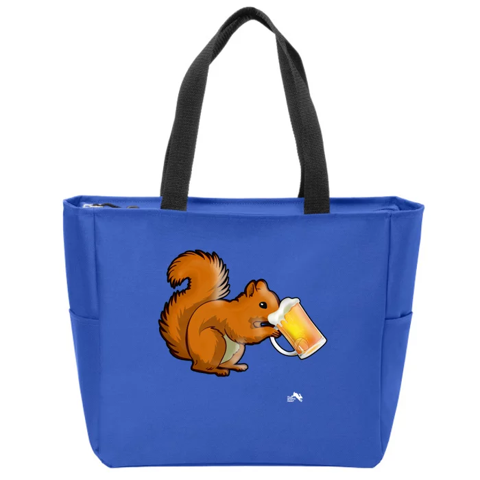 Squirrel Ing Beer Nimal Lovers Gift Beer Squirrel Cute Gift Zip Tote Bag