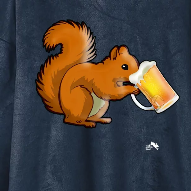 Squirrel Ing Beer Nimal Lovers Gift Beer Squirrel Cute Gift Hooded Wearable Blanket