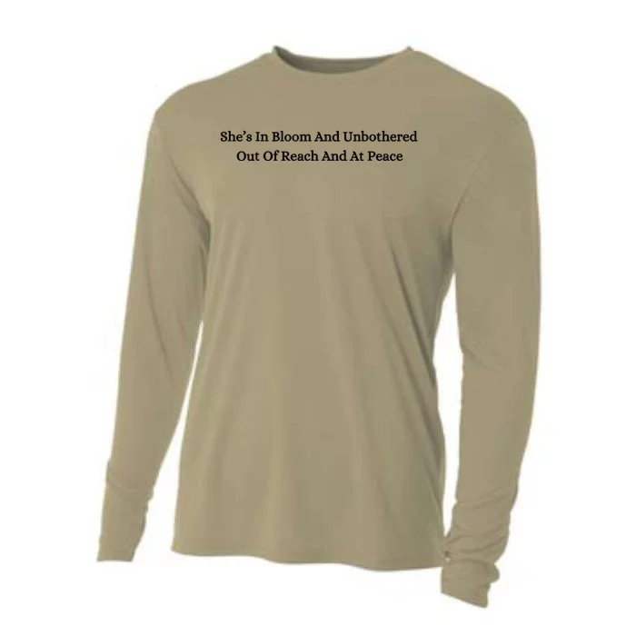 She’S In Bloom And Unbothered Out Of Reach And At Peace Cooling Performance Long Sleeve Crew