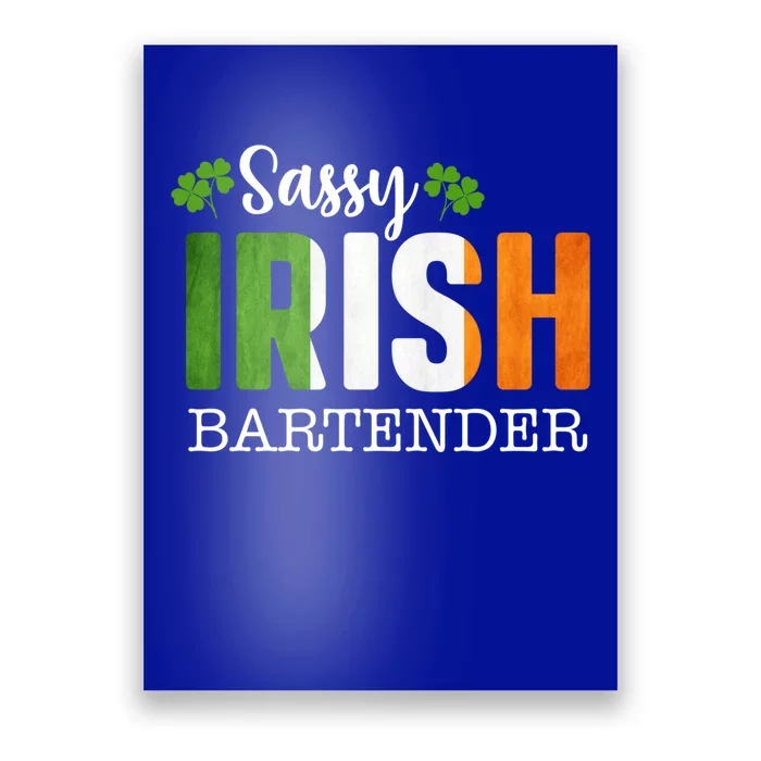 Sassy Irish Bartender St Patricks Day Gift Poster