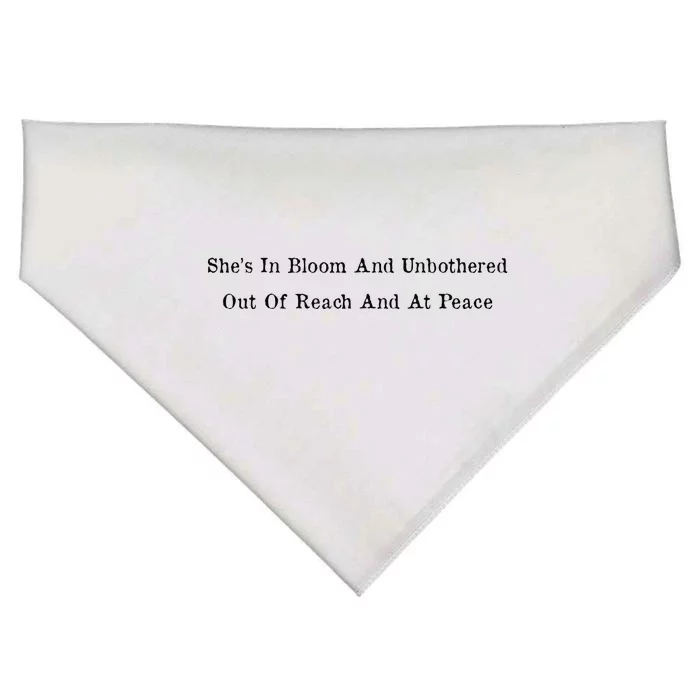 She’S In Bloom And Unbothered Out Of Reach And At Peace USA-Made Doggie Bandana