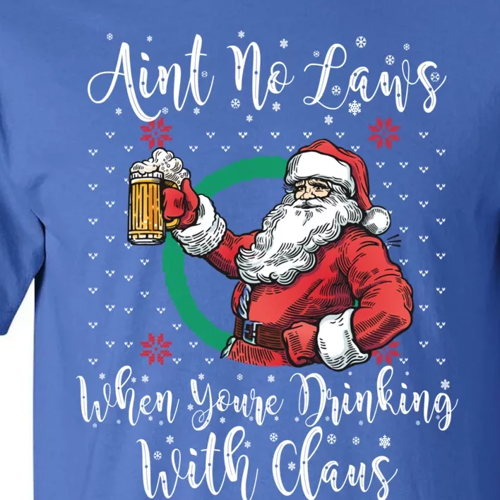 Santa Ing Beer Funny Ugly Christmas Sweater Gift Tall T-Shirt