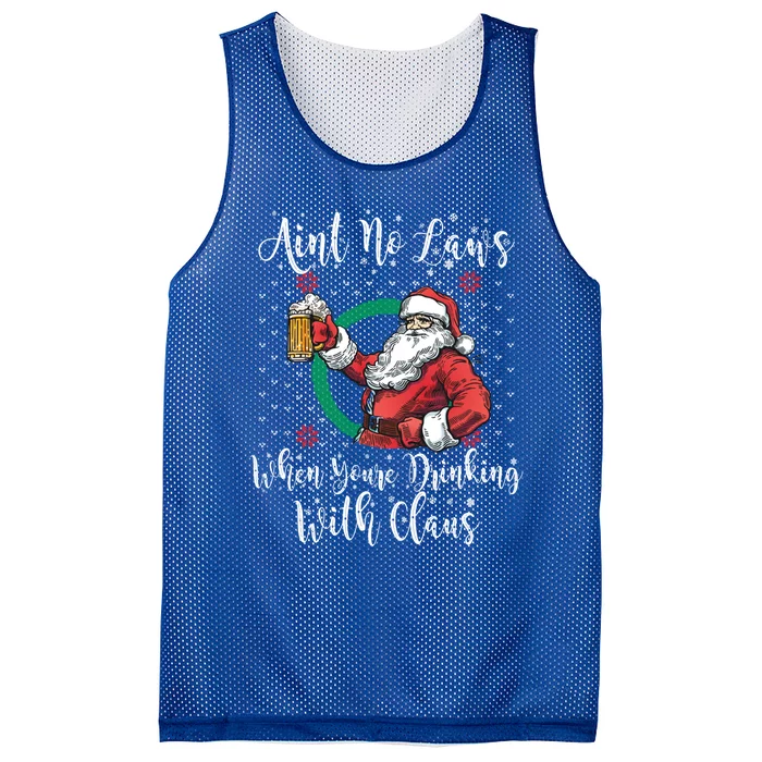 Santa Ing Beer Funny Ugly Christmas Sweater Gift Mesh Reversible Basketball Jersey Tank