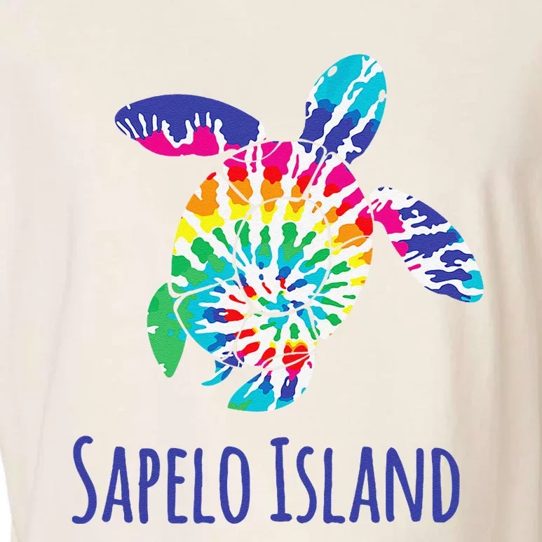 Sapelo Island Beach Tie Dye Batik Logger Head Turtle Wildlife Garment-Dyed Women's Muscle Tee