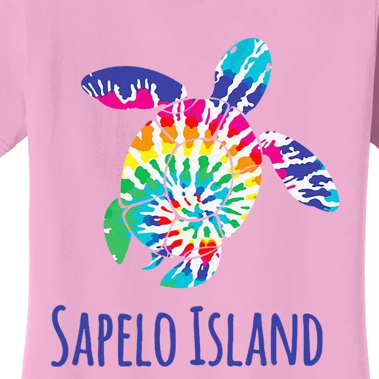 Sapelo Island Beach Tie Dye Batik Logger Head Turtle Wildlife Women's T-Shirt