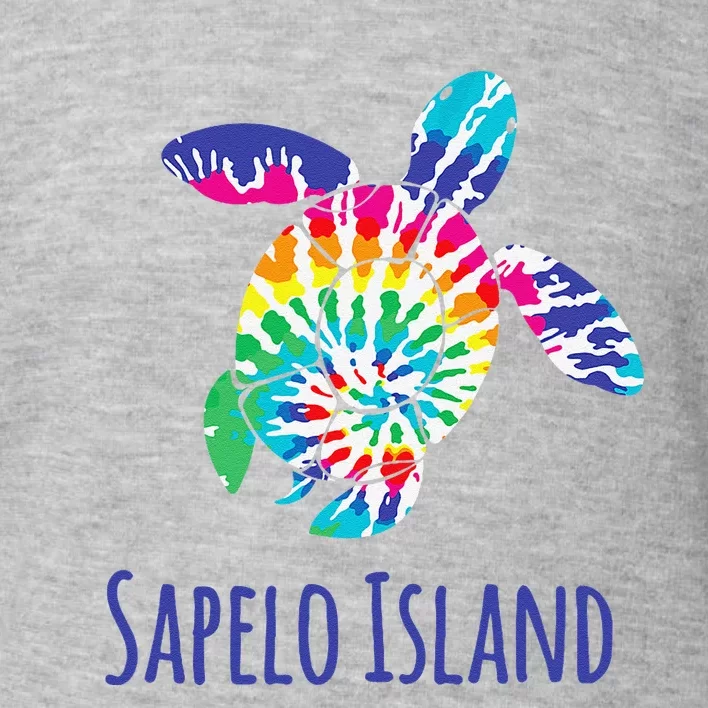 Sapelo Island Beach Tie Dye Batik Logger Head Turtle Wildlife Toddler Sweatshirt