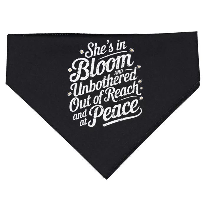 She’S In Bloom And Unbothered Out Of Reach And At Peace USA-Made Doggie Bandana