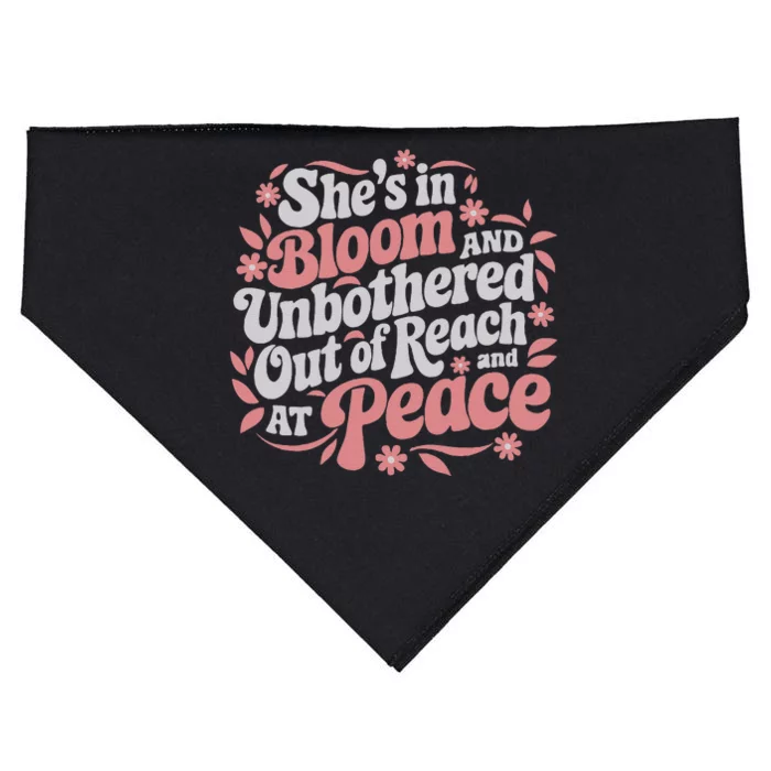 She’S In Bloom And Unbothered Out Of Reach And At Peace USA-Made Doggie Bandana