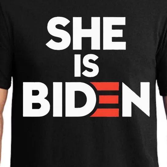 She Is Biden Funny Pro Trump Anti Biden Harris Politics 2024 Pajama Set