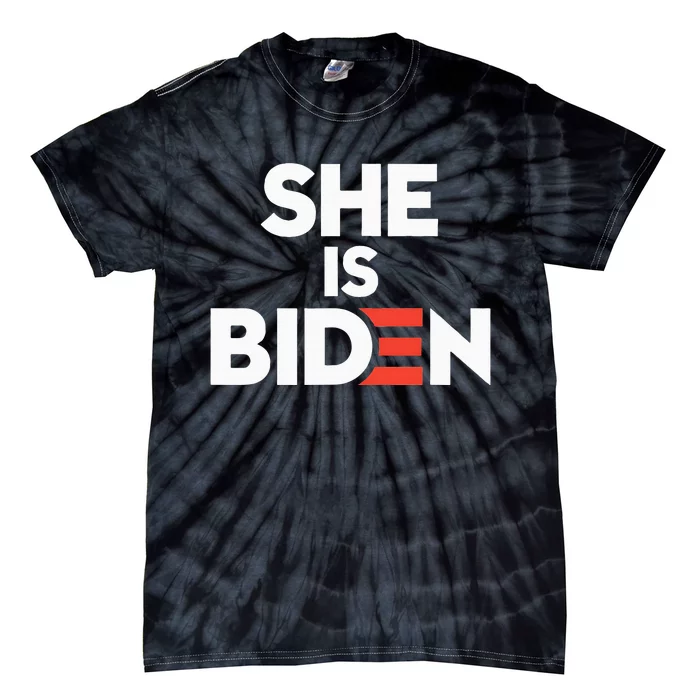 She Is Biden Funny Pro Trump Anti Biden Harris Politics 2024 Tie-Dye T-Shirt