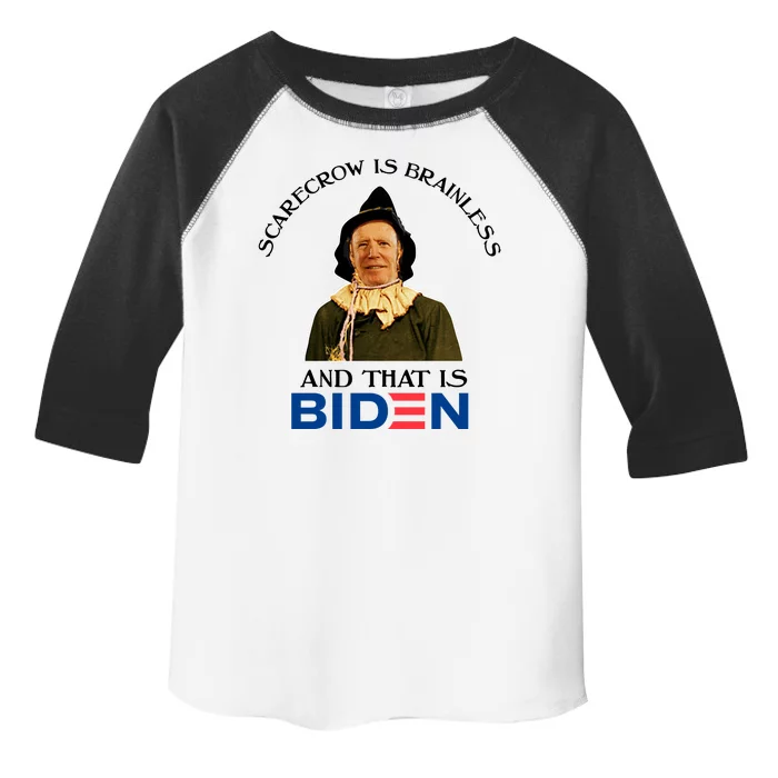 Scarecrow Is Brainless And That Is Biden Toddler Fine Jersey T-Shirt