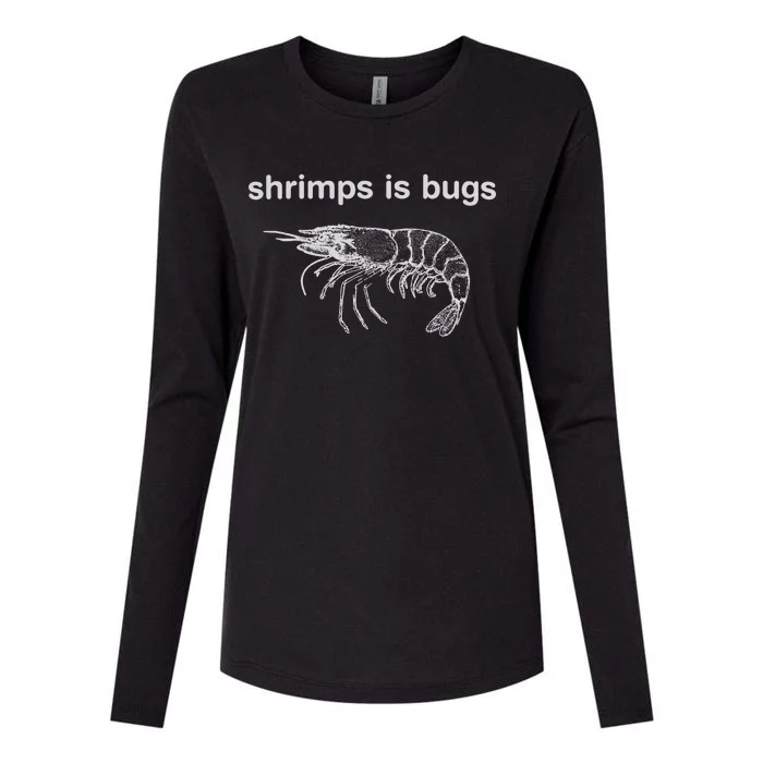 Shrimps Is Bugs Womens Cotton Relaxed Long Sleeve T-Shirt