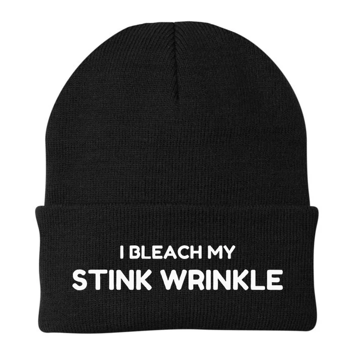 Sarcastic I Bleach My Stink Wrinkle Gag Humour Knit Cap Winter Beanie