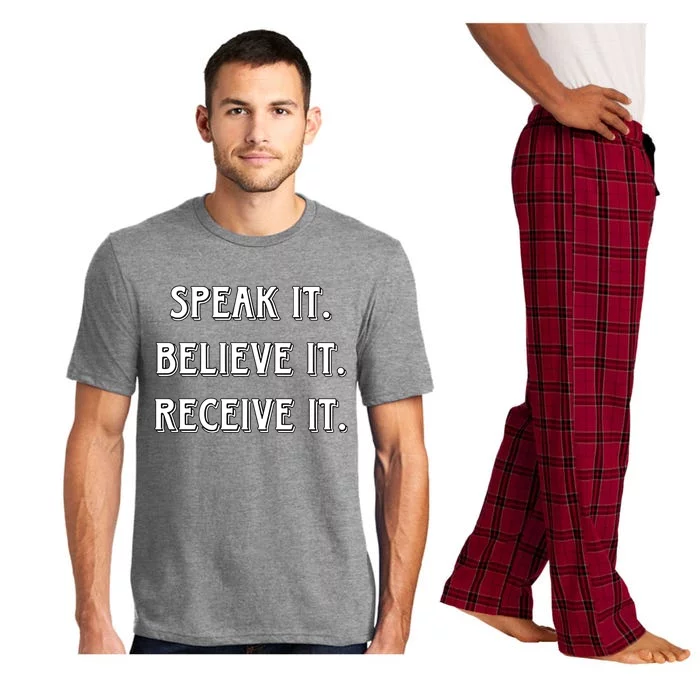 Speak It. Believe It. Receive It. Pajama Set