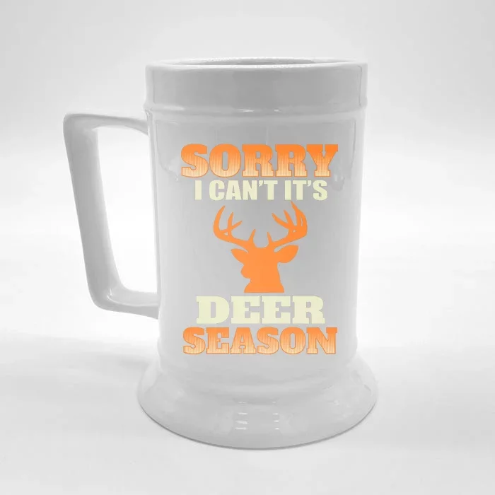 Sorry I Cant Its Deer Season Front & Back Beer Stein