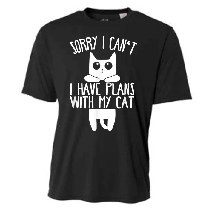 Sorry I Can't I Have Plans With My Cat Gift Cooling Performance Crew T-Shirt