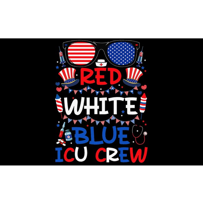 Sunglasses ICU Crew Nurse Scrub Stethoscope 4th Of July Bumper Sticker