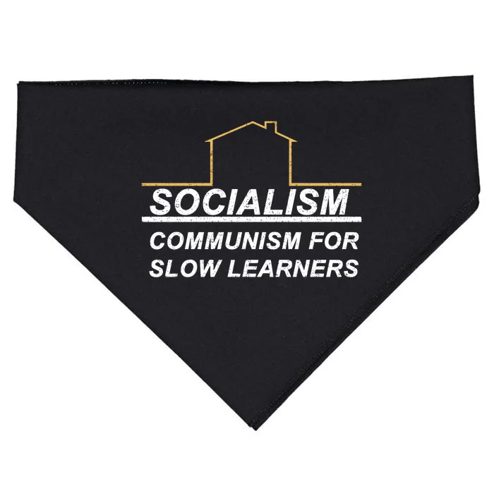 Socialism Is Communism For Slow Learners USA-Made Doggie Bandana