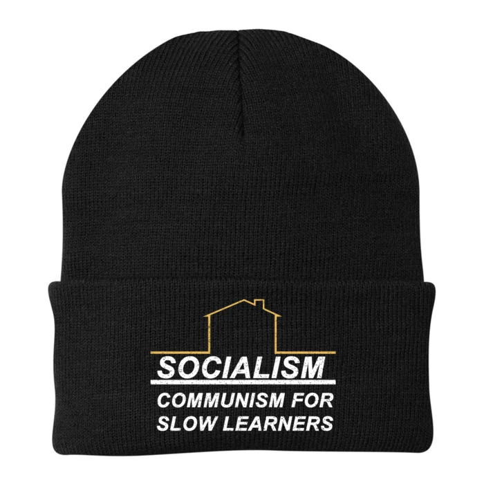 Socialism Is Communism For Slow Learners Knit Cap Winter Beanie