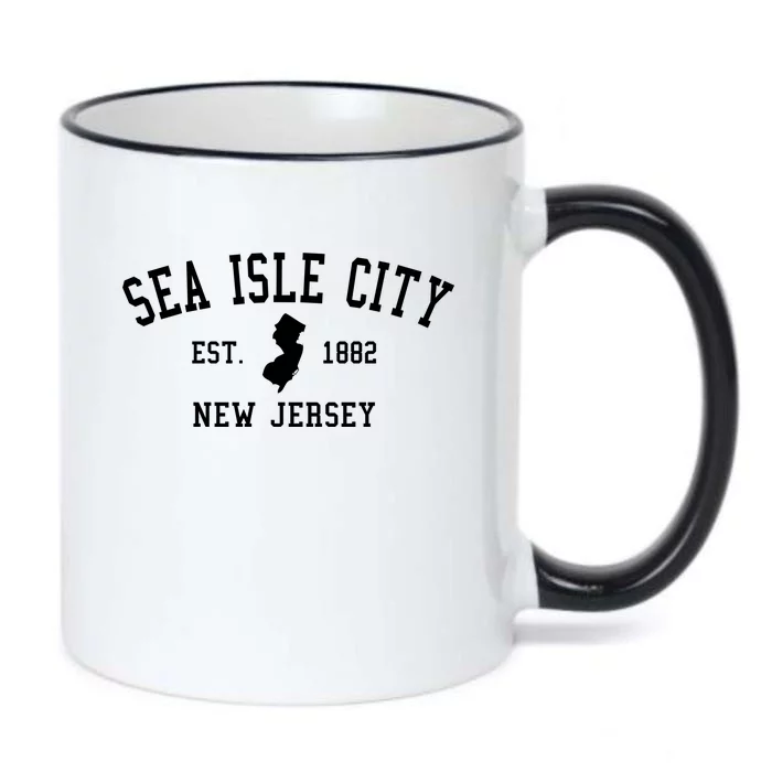 Sea Isle City New Jersey Collegiate Gift Meaningful Gift Black Color Changing Mug