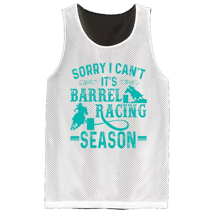 Sorry I CanT ItS Barrel Racing Season Funny Racing Mesh Reversible Basketball Jersey Tank