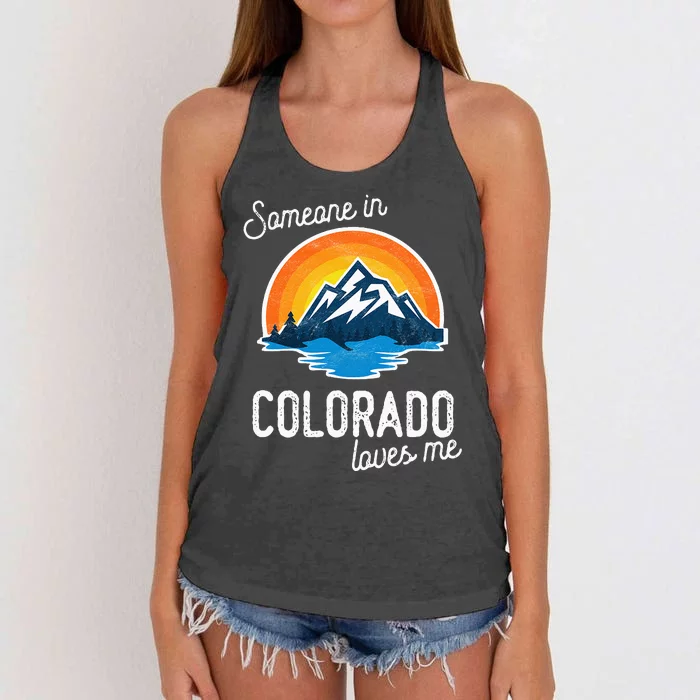 Someone In Colorado Loves Me Women's Knotted Racerback Tank