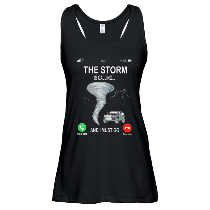 Storm Is Calling Funny Meteorologist Chasing Storm Chaser Ladies Essential Flowy Tank