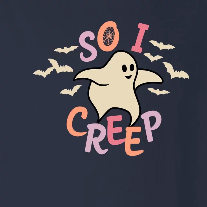 So I Creep Retro Halloween Spooky Vibes Trick Or Treat Ghost Toddler Long Sleeve Shirt