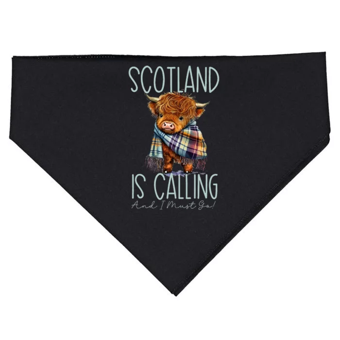 Scotland Is Calling And I Must Go! Highland Cow USA-Made Doggie Bandana