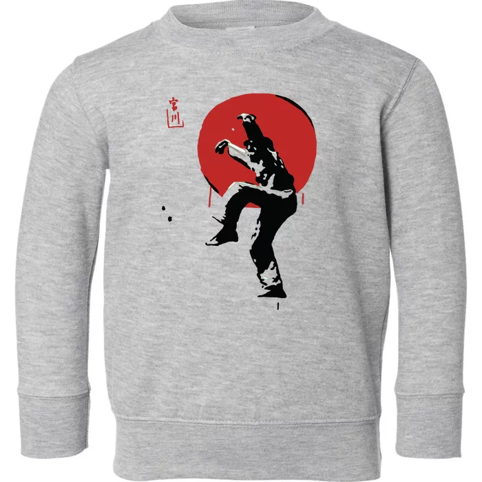 Sumi Ink Crane Kick Toddler Sweatshirt