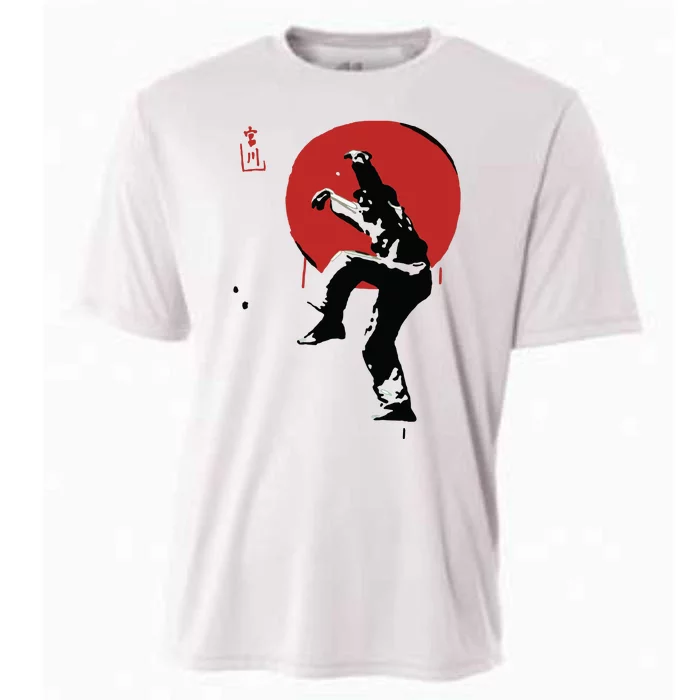 Sumi Ink Crane Kick Cooling Performance Crew T-Shirt