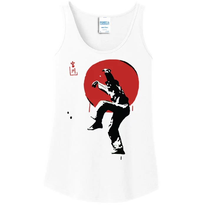 Sumi Ink Crane Kick Ladies Essential Tank