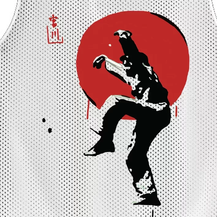 Sumi Ink Crane Kick Mesh Reversible Basketball Jersey Tank