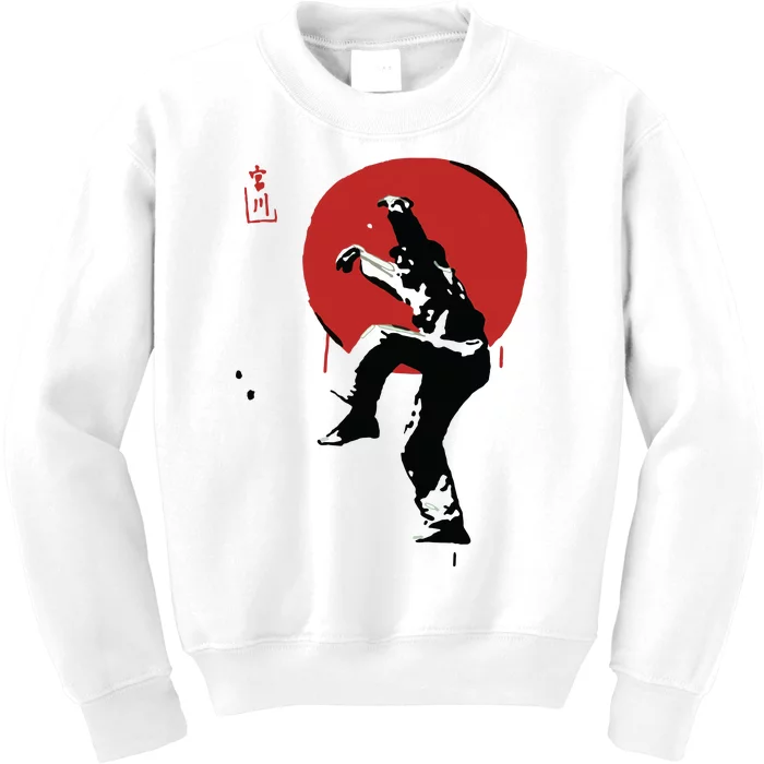 Sumi Ink Crane Kick Kids Sweatshirt