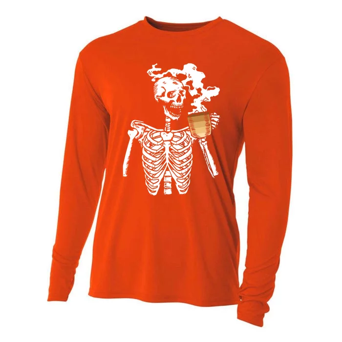 Skeleton Ing Coffee Black History Month Blm Melanin Great Gift Cooling Performance Long Sleeve Crew