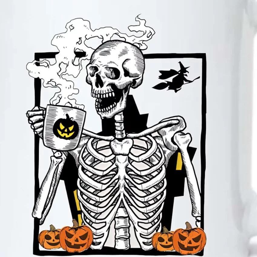 Skeleton Ing Coffee Cups Funny Halloween Skull Lover Gift Black Color Changing Mug