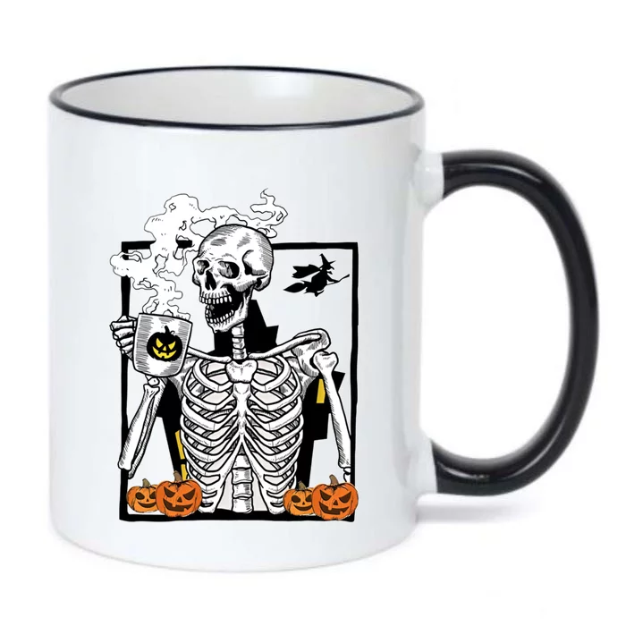 Skeleton Ing Coffee Cups Funny Halloween Skull Lover Gift Black Color Changing Mug