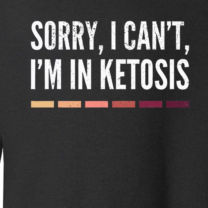 Sorry I CanT IM In Ketosis Funny Keto Lifestyle Toddler Sweatshirt