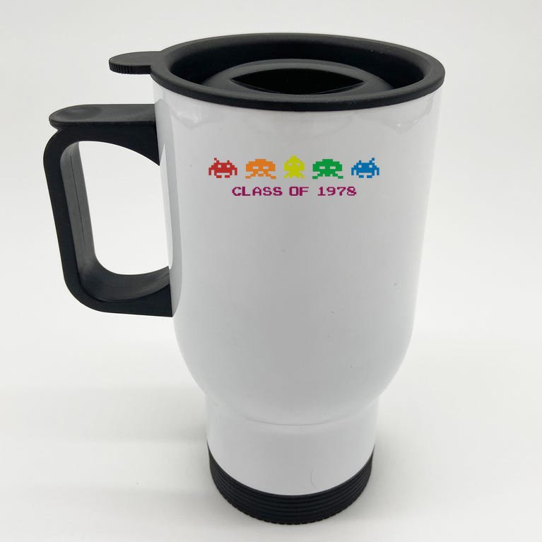SPACE INVADERS Class Of 1978 Stainless Steel Travel Mug