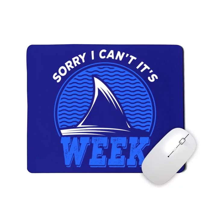 Sorry I Can't It's Week Vintage Shark Lover Gift Mousepad