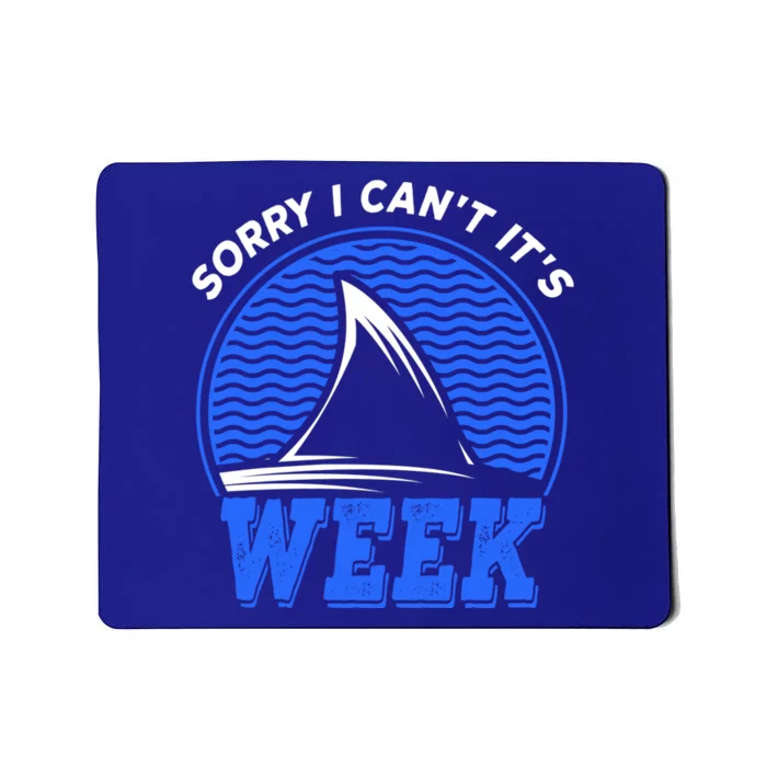 Sorry I Can't It's Week Vintage Shark Lover Gift Mousepad