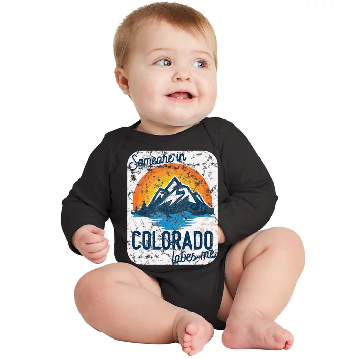 Someone In Colorado Loves Me Baby Long Sleeve Bodysuit