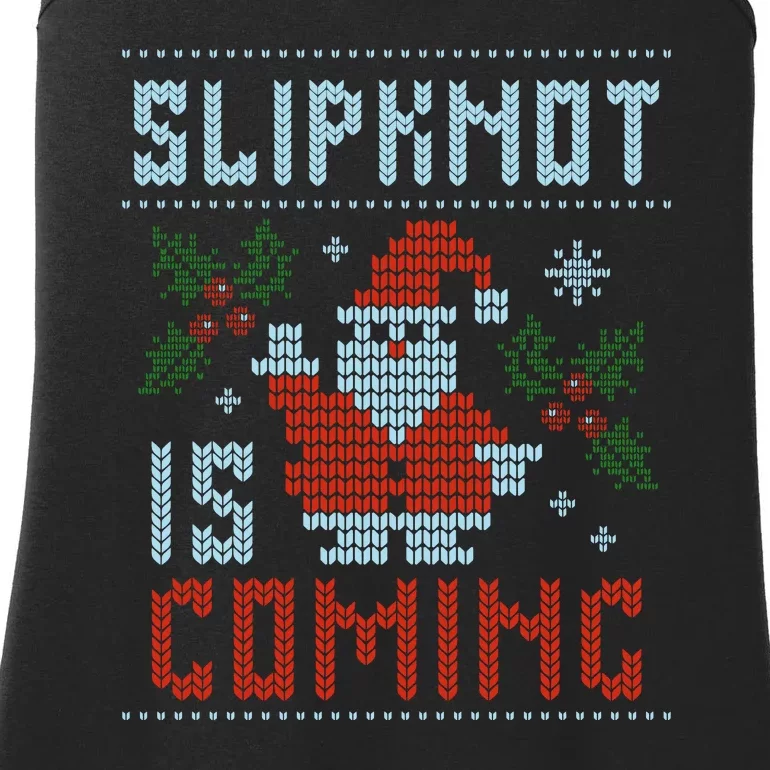 Santa Is Coming Ladies Essential Tank