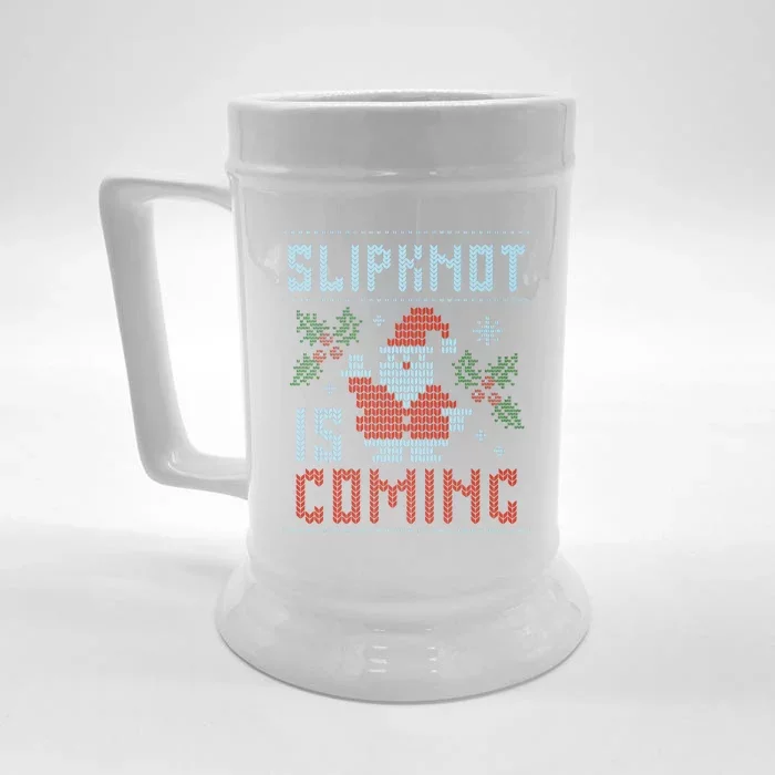 Santa Is Coming Front & Back Beer Stein