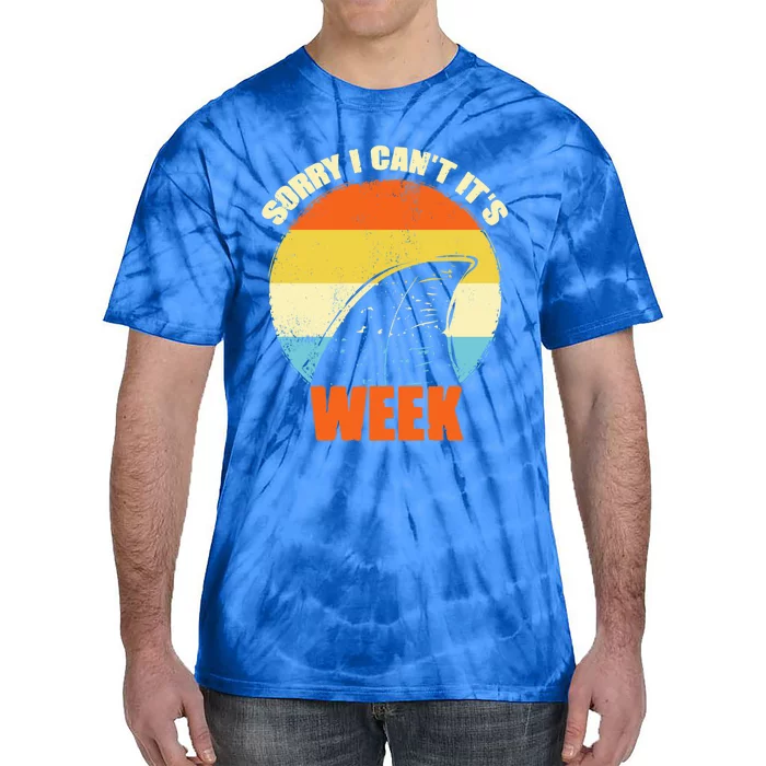 Sorry I CanT ItS Week Funny Shark Gift Meaningful Gift Tie-Dye T-Shirt