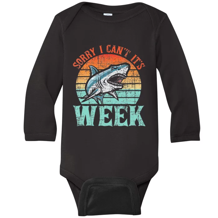 Sorry I Can't Marine Biologist Shark Lovers Wildlife Baby Long Sleeve Bodysuit